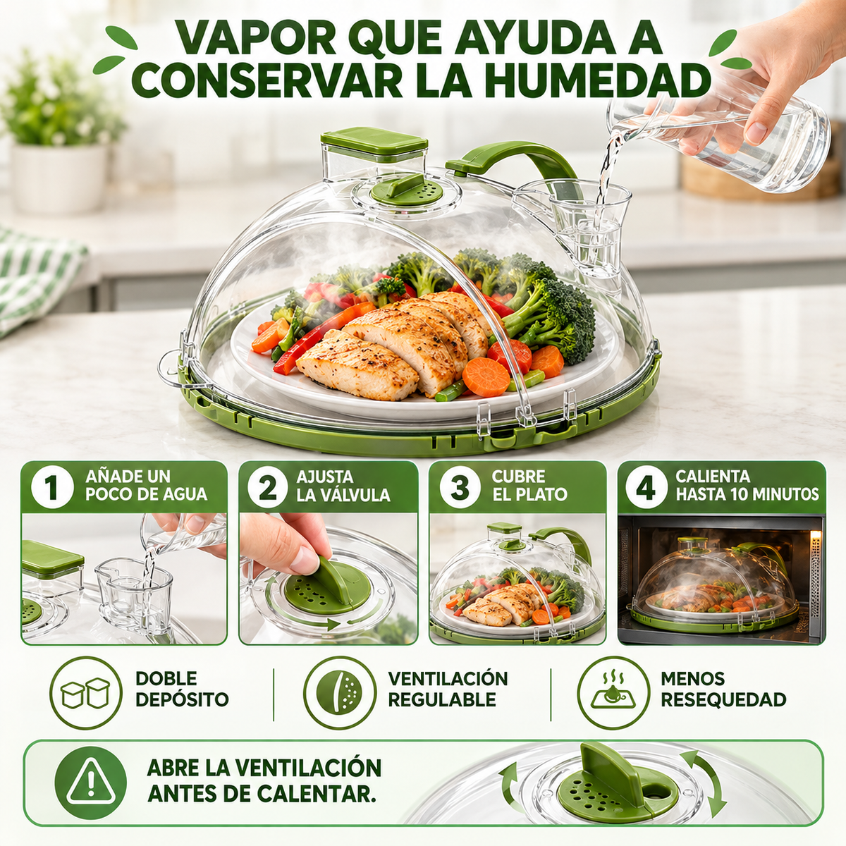 MicroShield™ - Tapa protectora para microondas Anti Salpicaduras