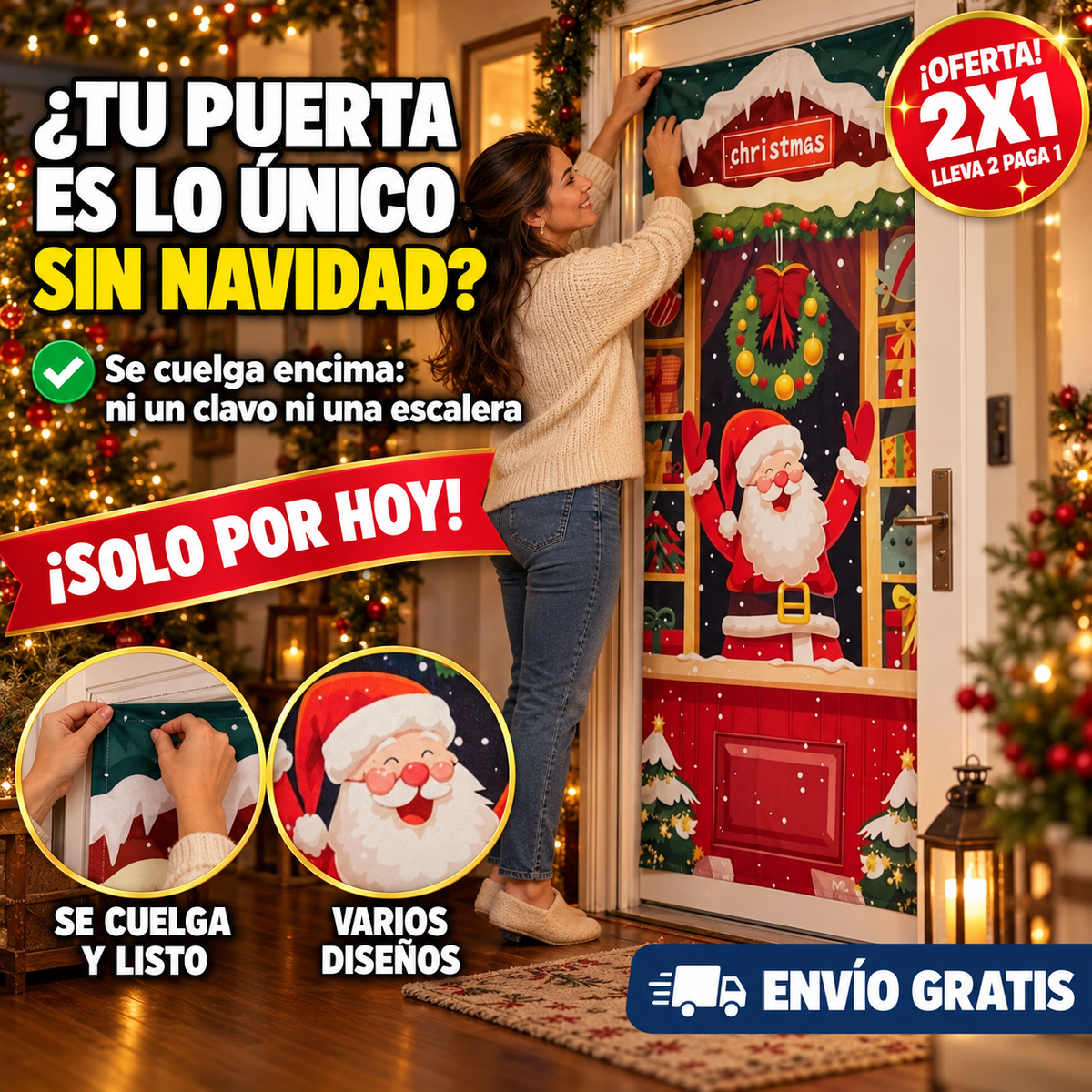 DoorCover™ Cubierta decorativa de puerta de navidad - OFERTA 2X1