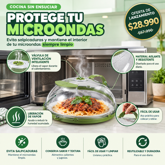 MicroShield™ - Tapa protectora para microondas Anti Salpicaduras